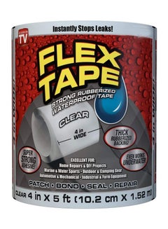 Buy Flex Tape Strong Rubberized Waterproof Tape, 4 inches x 5 feet, White in UAE