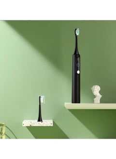 Buy Electric Toothbrush New LCD Display Screen Cleaning Tooth Whitening Black in Saudi Arabia