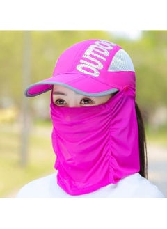 Buy New Summer Quick Dry Cool Fold Baseball Cap Women Breathable Uv Protection Neck Cover Sun Hat Outdoor Men Hiking in UAE