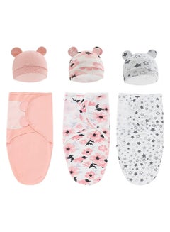 Buy 3 Pack Swaddle Blankets for Baby Girls Boys, Adjustable Infant Newborn Swaddle Sack Baby Wraps Soft Cotton Swaddle Sack in UAE