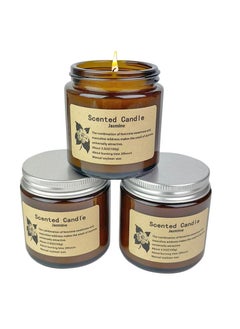 Buy Jasmine Scented Candles, Gifts Set Of 3, 100g 20Hour Burning Aromatherapy Candles for Home Décor Jar in UAE