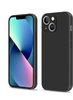 Buy INFOSUN Compatible with apple iPhone 13 Full Coverage for Protective Case, Ultra Slim Soft Silicone Gel TPU Cover, Matte Surface Ultra-Thin Case, for iPhone 13 (Black) in Saudi Arabia