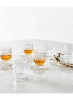 Buy Carmen 12-Piece Tea Cup and Saucer Set - 190 ml in Saudi Arabia