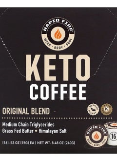 Buy Keto Coffee Pods Original Blend Medium Roast 16 Pods 0.53 oz (15 g) Each in UAE