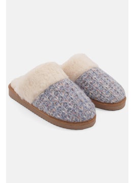 اشتري Kids Girls Faux Fur Slip On Slipper, Blue Combo في الامارات