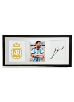 Buy Lionel Messi Argentina Word Cup 2022 Autographed Poster With Frame 50x23 cm in UAE