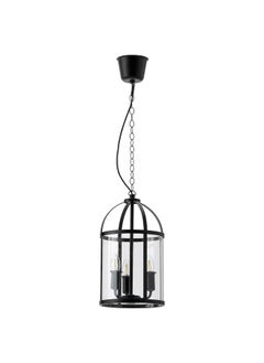 Buy Pendant Lamp Black Transparent Glass 25 Cm in Saudi Arabia