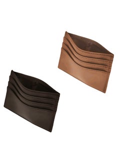 Buy Bundle of 2 small leather light easy portable cards holder wallet in Egypt