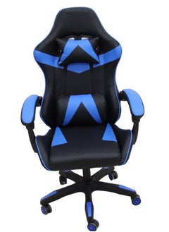 Buy Adjustable Gaming Chair with Armrest and Head Support Pillow, Office Chair with Adjustable Armrests, 360 Degree Rotatable Seat and Chair, 50X60X120cm in Saudi Arabia