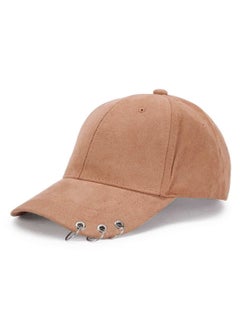 Buy Ring Detail Suede Baseball Cap in UAE