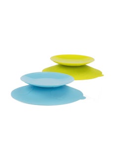 Buy 2 Pieces Stay -In-Place Dual Sided Silicone For Baby Boy From 9 Months And Above Sky And Lime in UAE