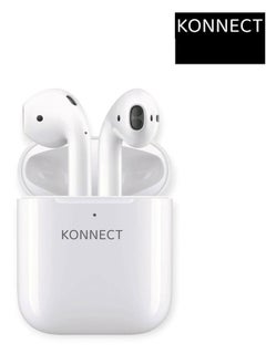 Buy KN-T03S TWS Semi In-Ear Earphones Wireless Earbuds And Equipped With Anti-Fingerprint Silicon Case With Power Box Standard Version White in Saudi Arabia