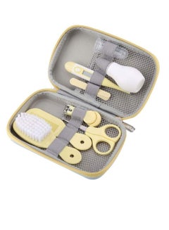 Buy COOLBABY-Baby nail kit, 8 pieces newborn baby healthcare kit (yellow) in UAE