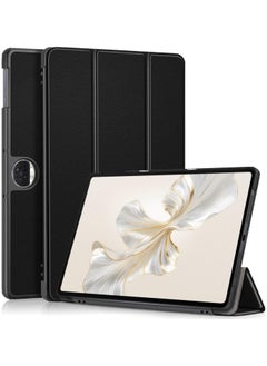 اشتري Compatible with Honor Pad 9 12.1inch 2024 Tri-Folding Stand Magnetic Smart Folio Cover for Honor Pad 9 Leather Case (Black) في السعودية