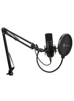 اشتري Professional USB Studio Microphone, With Adjustable Arm Stand, Pop Filter, Shock Mount, For Streaming, Podcasting, Gaming, Voice-overs, Acoustic music في السعودية