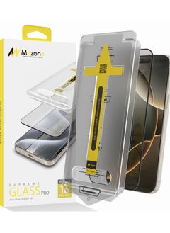 Buy iPhone 16 Pro Screen Protector With Auto Alignment Kit HD Free Hand Easy Installation Frame Military-Grade Protection Scratch Resistant Anti-Fingerprint Bubble Free 9H Tempered Glass Film, Clear in UAE