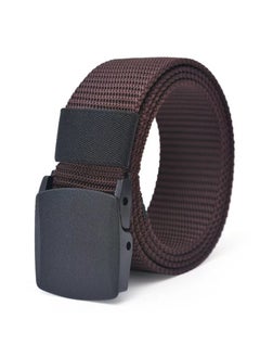 Buy Plastic Buckle Hypollergenic Military Belt Brown in Saudi Arabia