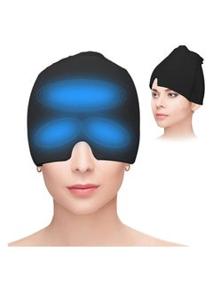 اشتري Migraine Relief Cap, Gel Headache Relief Hat, Migraine Ice Head Wrap Cap, Reusable Cold/Hot Therapy,Black في الامارات