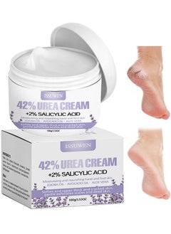 Buy Urea Cream 42%+Salicylic Acid 2%, Foot Cream For Dry Cracked Heels Knees Elbows Hands Repair Treatment, Foot Moisturizer Corn Callus Dead Skin Remover Toenail Softener For Foot Care, Lavender Flavor in Saudi Arabia