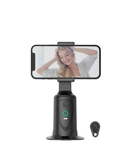 Buy "Auto Face Tracking Phone Holder, 360° Rotation Tripod Smart Shooting Camera Mount, No App, Phone Camera Mount with Remote Control for Live Vlog Streaming Video, Rechargeable Battery " in Saudi Arabia