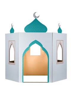اشتري HilalFul Theme Cardboard Mosque Playhouse | DIY Activity for Kids | Imaginative Play | For Indoor Play | Islamic Gift for Kids and Children | Eduactional and Learning Toy | Easy To Assemble في السعودية