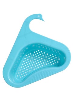 Buy Multifunctional Triangle Drainer Basket, Swan Design Drainer Basket, Residue Soup Filter Rack for Kitchen (Blue) in Egypt