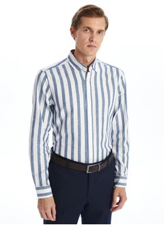 Buy Regular Fit Long Sleeve Striped Men's Shirt in Egypt