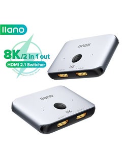 اشتري HDMI 2.1 Switcher 2 In 1 Out Splitter HD 8K 1080P Adapter High-Speed 8K 4K 2K HDMI Converter For Laptops / Game Consoles / TVs / Monitor / Projector في الامارات