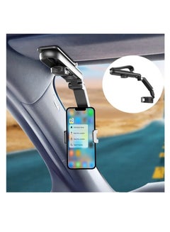 Buy Car Phone Holder for Sun Visor 1080° Rotatable Sun Visor Car Phone Mount Foldable Dashboard Phone Holder for Car, Universal Adjustable Spring Clip Car Cell Phone Stand for All Phone in UAE