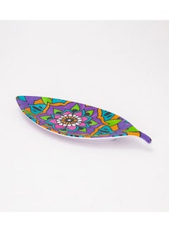 Buy Bright Designs Melamine Matt Leaf Serving Plate  2 Pieces
  (L 36cm W 15cm)Mandala in Egypt