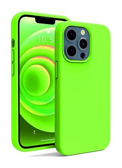 Buy Silicone Case with Microfiber Lining For Apple iPhone 13 Pro (6.1 In, Limo Green) in Egypt