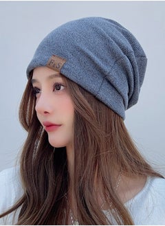 اشتري Slouchy Beanie Hat Baggy Skull Sleep Cap Thin Hip-hop Soft Stretch Knit Sleeping Hat Headwear Head Wrap Cap for  Women Dark Blue في الامارات