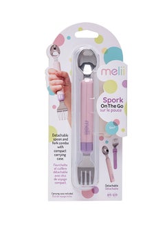 اشتري Detachable Spoon And Fork with Carrying Case - Pink And Purple في السعودية