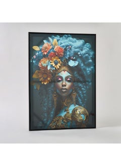 Buy Ersel Lady Framed Picture 50 x 70 x 2.5 cm in Saudi Arabia