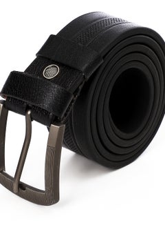 Buy Genuine Leather (1026) Belts For Men - Mens Belt For Suits, Jeans, Uniform With Single Prong Buckle - Designed french.Black in Egypt