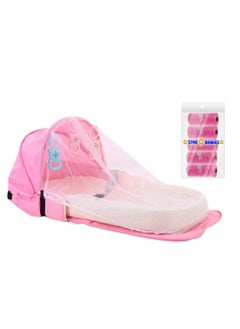 Buy Star Babies Multi-Function Portable Baby Bed With Mosquito Net - Pink With Free Scented Bag 5Pcs Pink in UAE