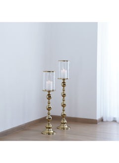 Buy Glow Hurricane Candle Holder 24.2X24.2X100cm-Gold in UAE