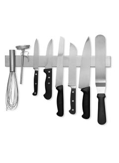 Buy 16 Inch Stainless Steel Magnetic Knife Bar with Multipurpose Use as Knife Holder, Knife Rack, Knife Strip, Kitchen Utensil Holder, Tool Holder, Art Supply Organizer & Home Organizer in UAE