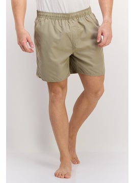 اشتري Men Swimwear Board Short, Khaki/White في الامارات