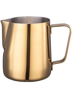 Buy Stainless Steel Milk Frothing Coffee Jug Gold 600ml in Saudi Arabia