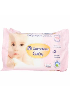 Buy Baby Wipes Aloe Vera 20 Wipes Pack of 3 in UAE