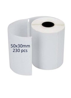 Buy Self-Adhesive Label Stickers - 50x30mm, 230 pcs Roll in UAE