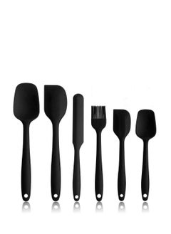 Buy Silicone Spatula Set 6 Piece Rubber Spatula Set Heat-Resistant Spatula Kitchen Utensils Set for Cooking Baking and Mixing in UAE