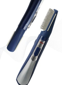 Buy ULIOVA Hair Straightening Dryer Comb Brush Blue Silver in Saudi Arabia