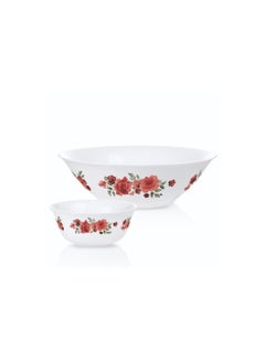 Buy 7-piece set of Arcopal decal bowls, consisting of a large bowl, size 23 cm, and 6 small bowls, size 12 cm, Pamica 883314862874 in Egypt