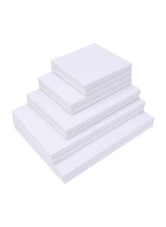 Buy 10 Pcs Stretched Canvas Artist Painting Panel Boards White in UAE