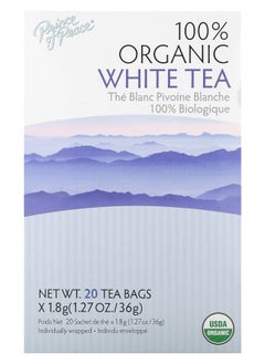 Buy 100% Organic White Tea 20 Tea Bags 1.27 oz (36 g) in UAE