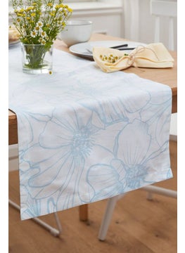 اشتري Table Runner 40 x 180 cm, Blue and White في الامارات