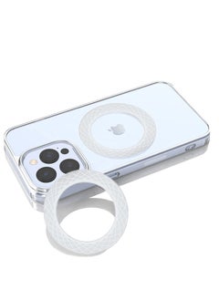 Buy Universal Magnetic Ring, Magnetic Wireless Charging Conversion Kit, Magnetic Wireless Charger Universal Metal Rings Compatible with iPhone 14/14 Pro/13 mini/13 Pro Max/12 Galaxy S21 etc(White,2pcs) in UAE