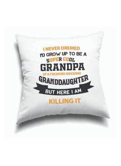 Buy Grandpa's Day Special Birthday and Father's Day Throw Pillow 40x40 cm - Perfect Grandfather Gift - Thanksgiving Gift for Grandfather - Grandpa Cushion Cover for Sofa Bed in UAE